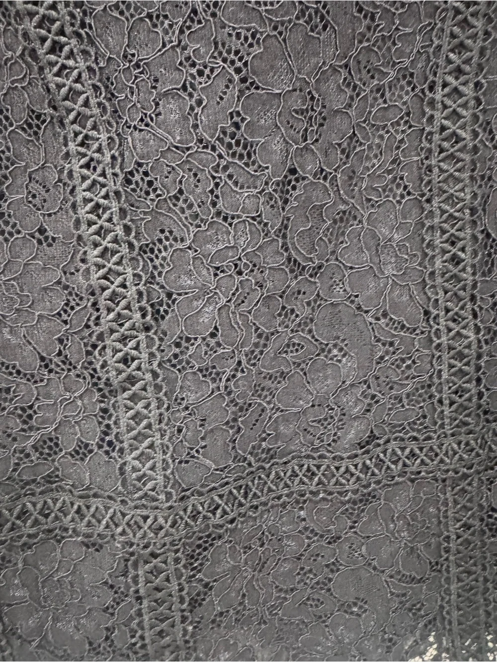 Zara Black Lace Long-Sleeve Women's Top size medium
